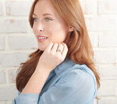 Diamonique High-Polish Stripe Band Gold-Clad Sterling Silver Ring, Size 6